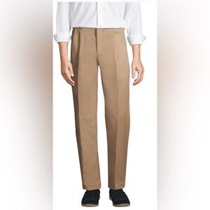 Men's Traditional Fit Pleated No Iron Chino Pants